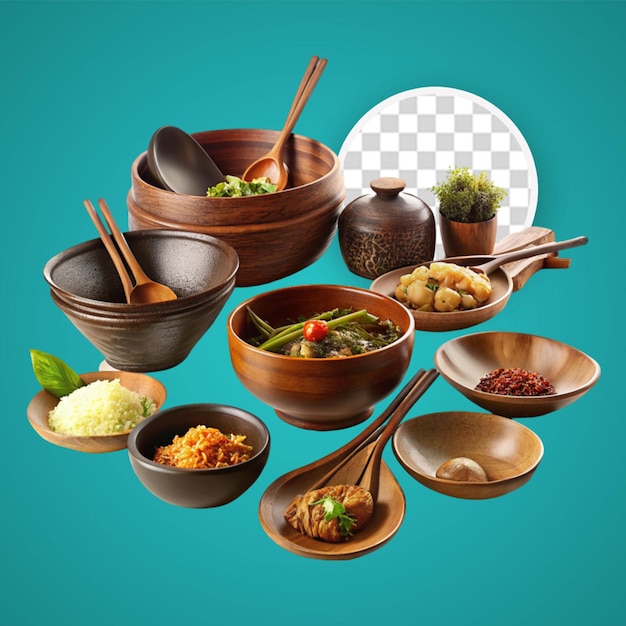 PSD yum cha food isolated on transparent background