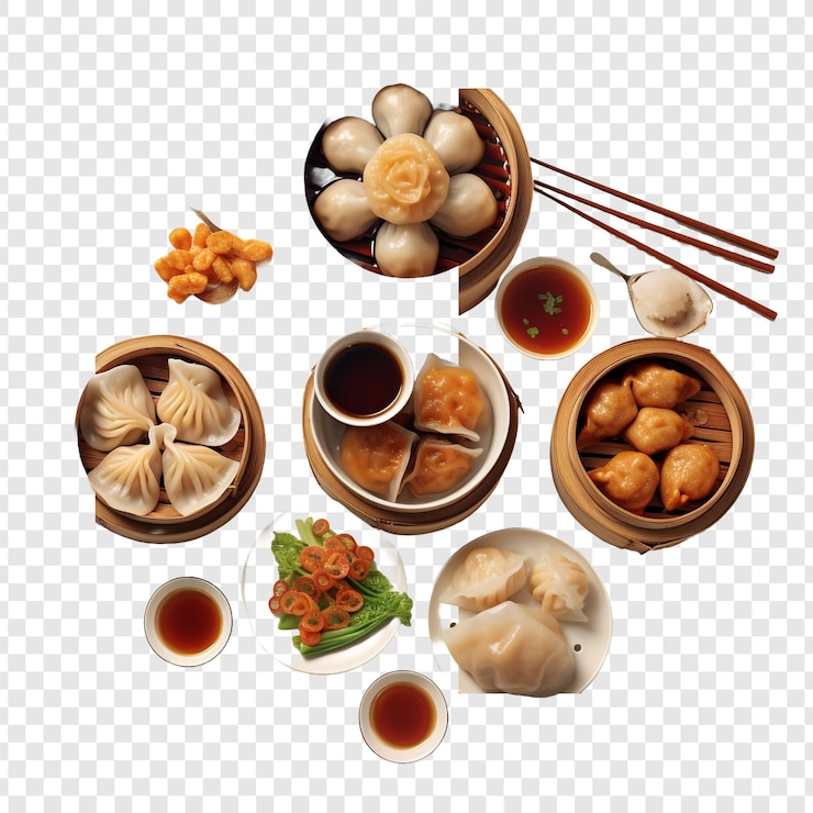 PSD yum cha geïsoleerd op transparante achtergrond