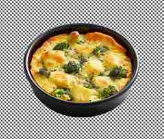 PSD yummy broccoli bake isolated on transparent background