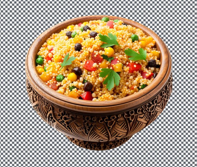 PSD yummy chadian couscous isolated on transparent background