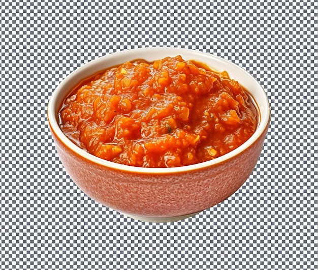PSD yummy chutney in bowl isolated on transparent background