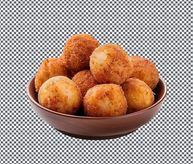 вкусные крабовые шарики, выделенные на прозрачном фоне