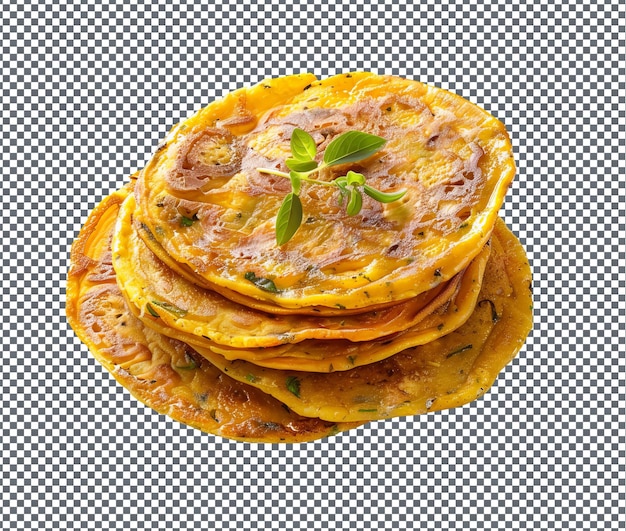 Yummy and delicious bissau guinean pancakes isolated on transparent background