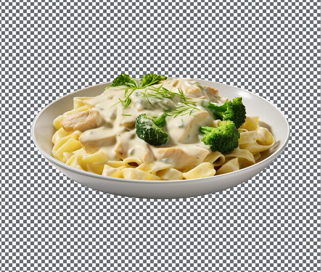 PSD yummy and delicious chicken alfredo creamy isolated on transparent background