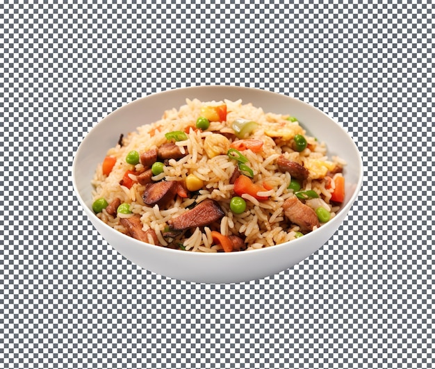 Yummy and delicious fried rice isolated on transparent background