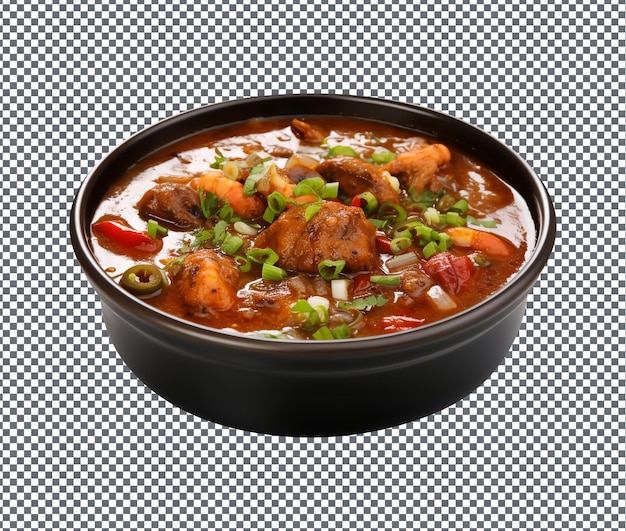 PSD yummy and delicious gumbo a thick and hearty isolated on transparent background