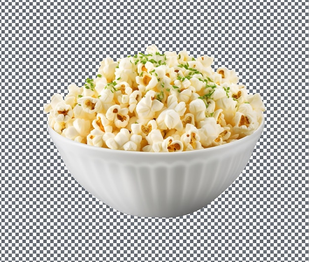 PSD yummy and delicious onion popcorn isolated on transparent background
