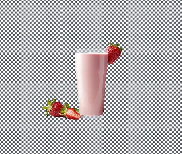 Yummy and Delicious rich and creamy straw isolated on transparent background