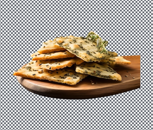 Yummy and delicious seaweed crackers isolated on transparent background