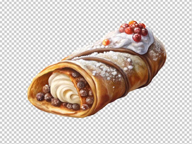 Yummy and delicious sicilian cannoli