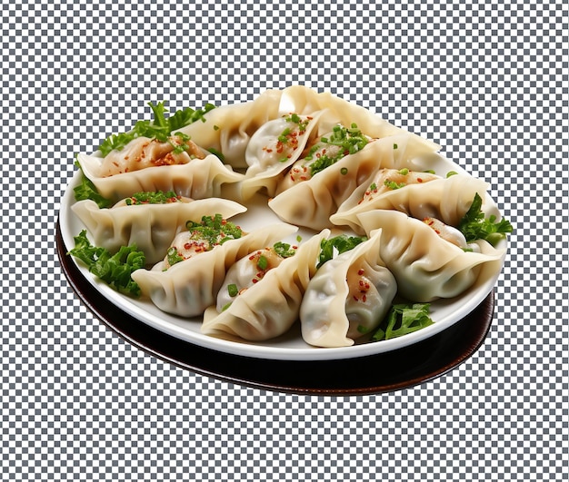 PSD yummy and delicious vegetable dumplings isolated on transparent background