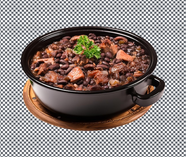 PSD yummy feijoada geïsoleerd op een doorzichtige achtergrond