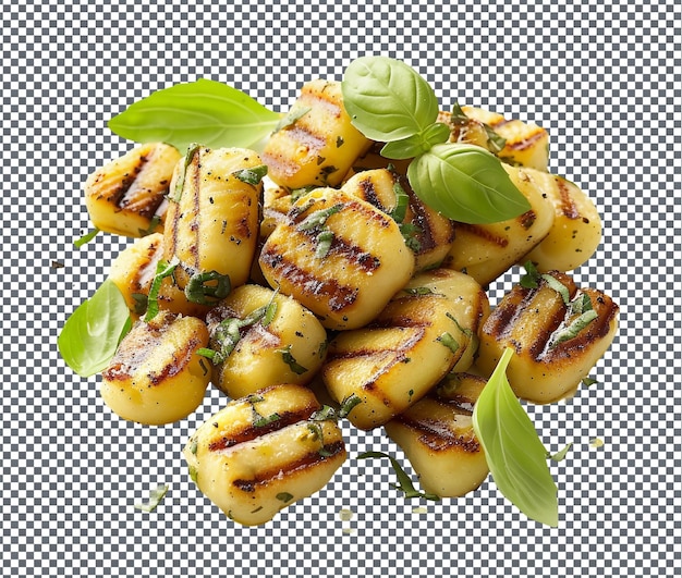 PSD yummy gitega grilled green gari gnocchi isolato su uno sfondo trasparente