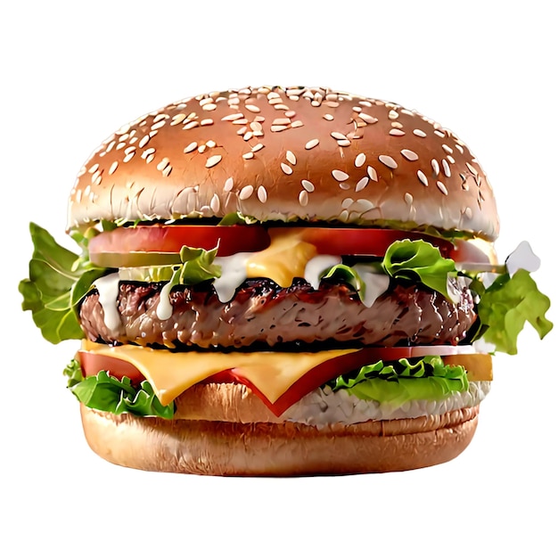 PSD cheeseburger di carne gustosa