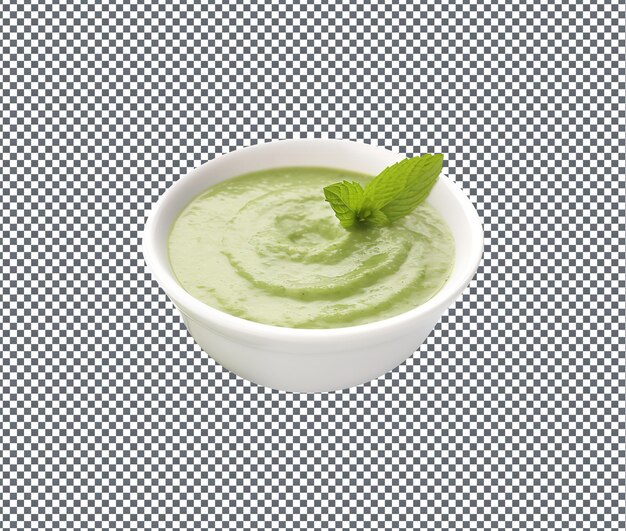 PSD yummy mint sauce isolated on transparent background