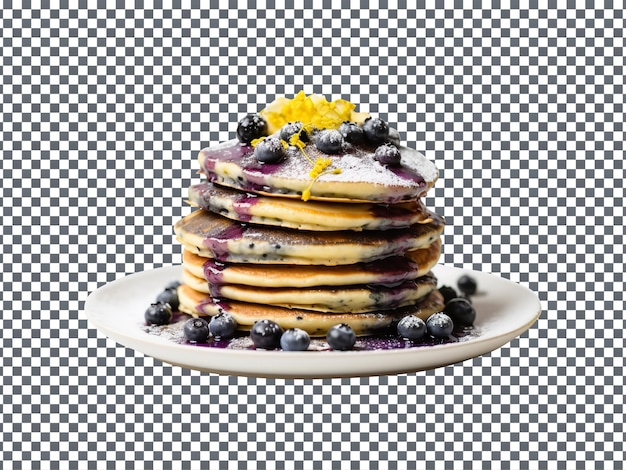 yummy Pancake Stack with Maple Syrup isolated on transparent background