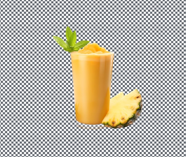 yummy pineapple ginger smoothie isolated on transparent background
