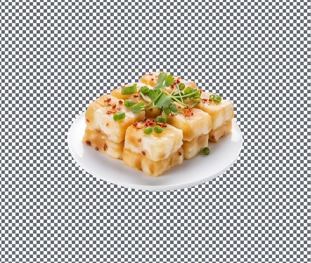 Yummy radish cake isolated on transparent background