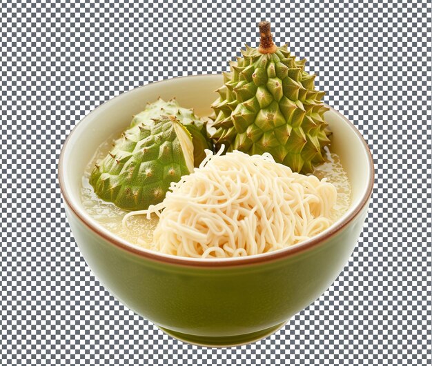 맛있는 Soursop Soba는 투명한 배경에 고립되어 있습니다.