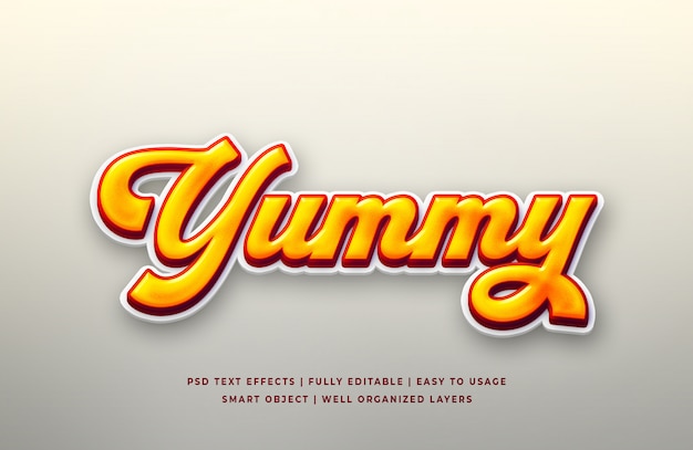 Yummy text effect