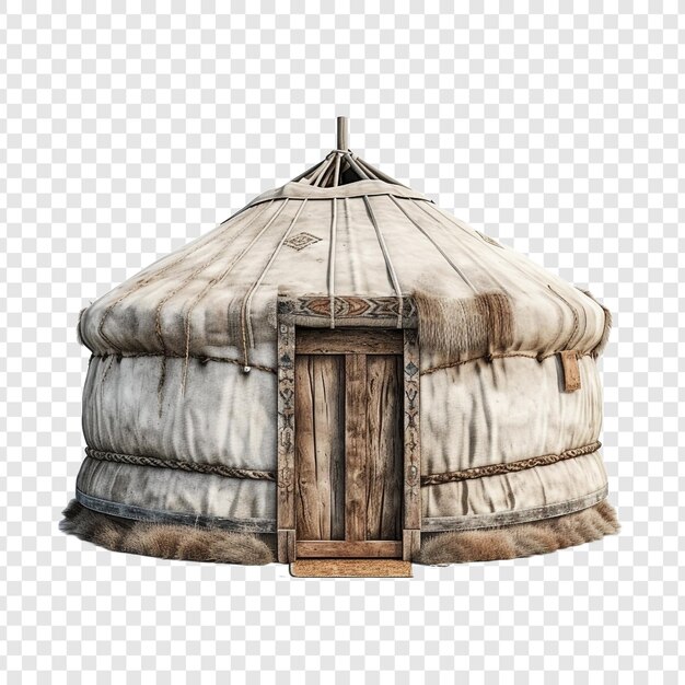 PSD yurt house isolated on transparent background