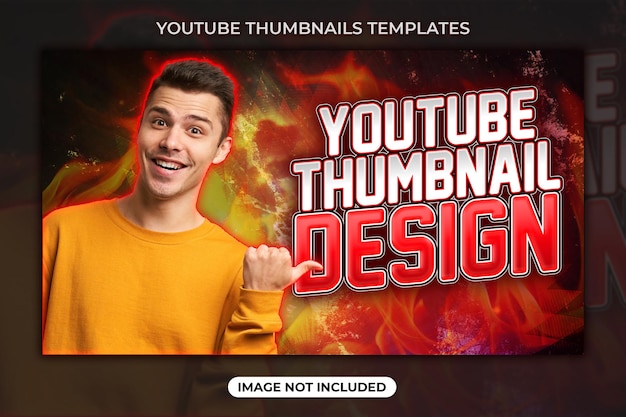 PSD yutube thumbnail and web banner template psd