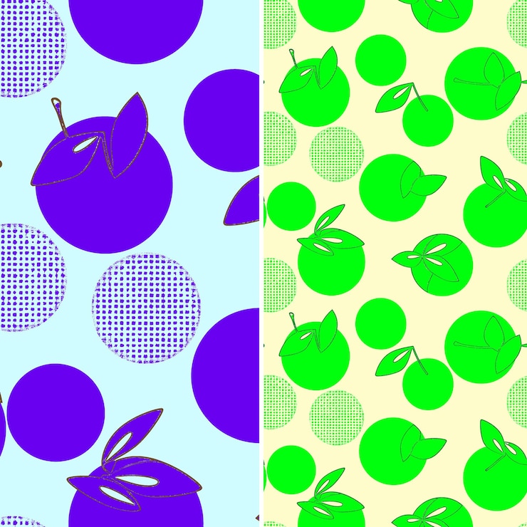 PSD yuzu with round silhouette and japanese design with geometri unique tropical fruit pattern vector