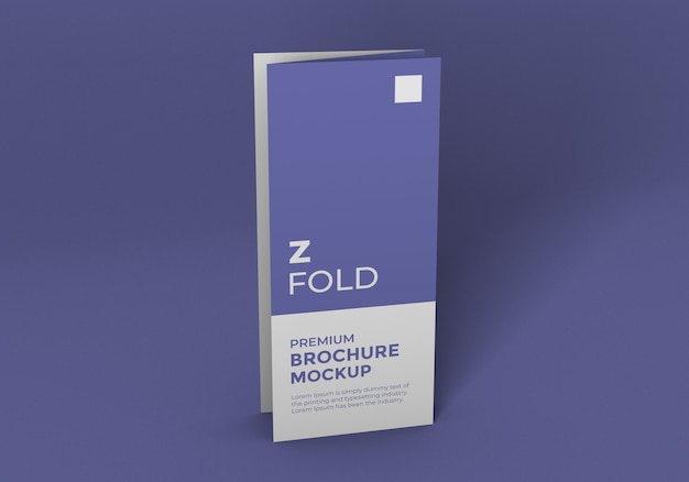 Mockup di brochure piega a z.