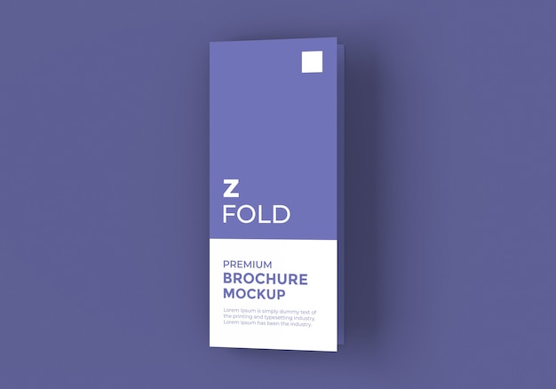 Z fold brochure mockup