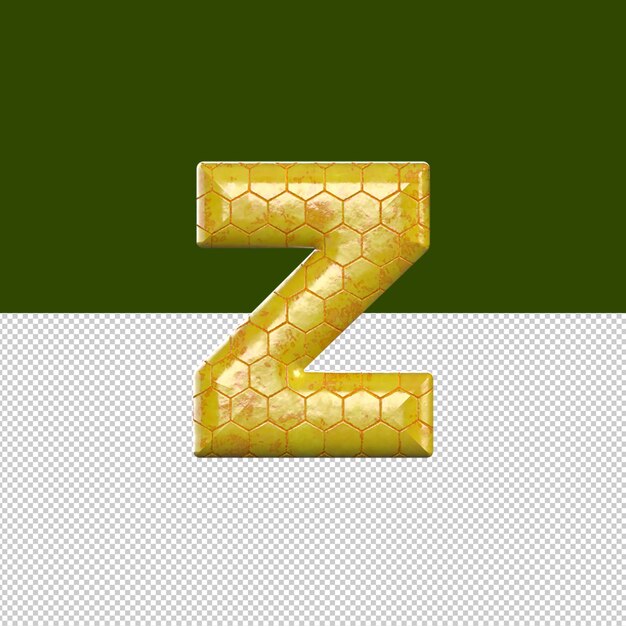 Z Letter text effect oil