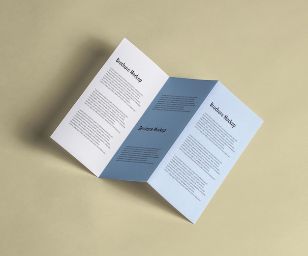 PSD z-vouw brochure mockup