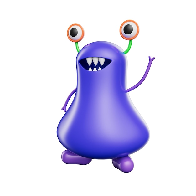 Zabawne potwory 3D Ilustracja