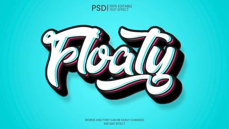 PSD zabawny efekt tekstowy w stylu graffiti