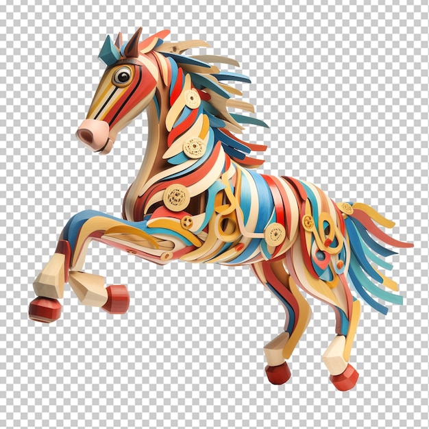 PSD zabawny koń 3d ilustracja png