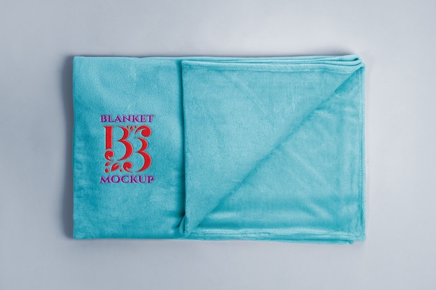 PSD zachte deken met geborduurd logomodel