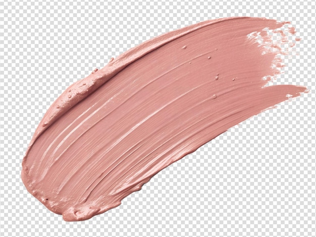 Zachte stoffige roze verfstrook geïsoleerd met doorzichtigheid matte gestructureerde penseel dab in gedempte roze toon