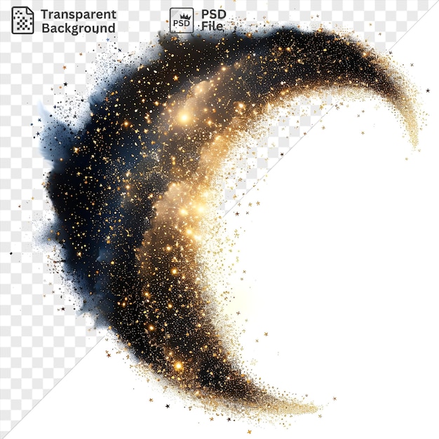 Zadziwiający Kosmiczny Błysk Pył Wektorowy Symbol Galaktyki Błysk Złotego Pyłu Na Odosobnionym Tle