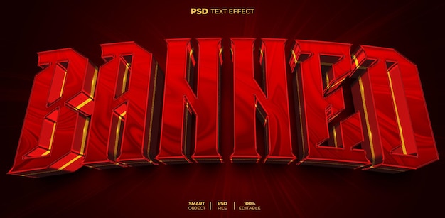 Zakazany edytowalny efekt tekstowy 3D