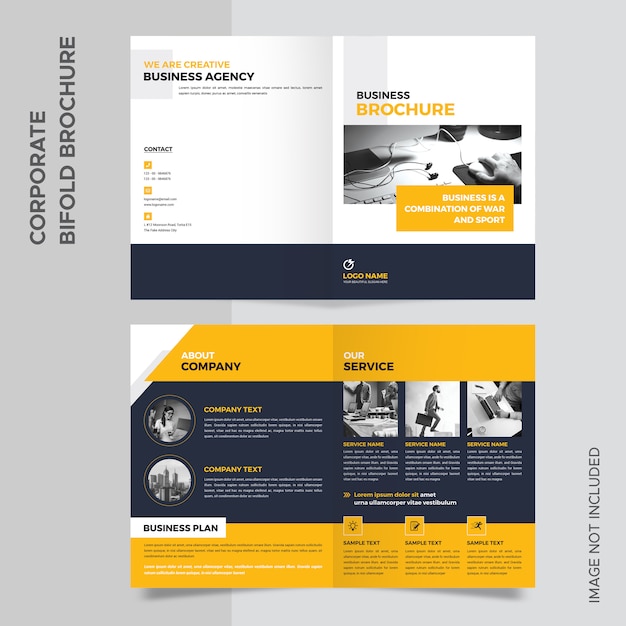 PSD zakelijk bifold brochure template