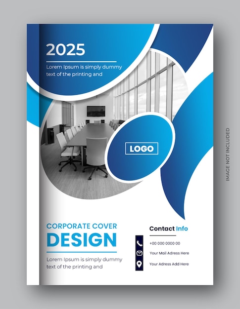 Zakelijk blauw zakelijk bedrijfsprofiel boekomslag brochure sjabloonontwerp