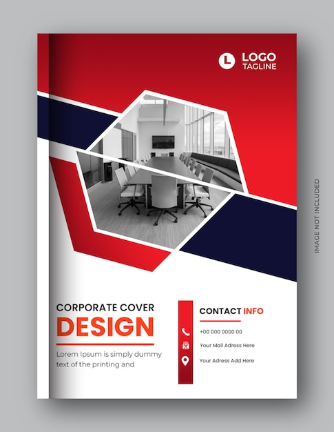 Zakelijk boekomslag brochure sjabloonontwerp