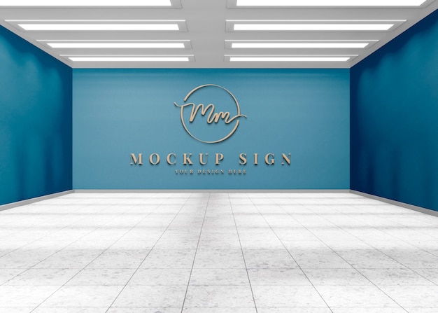Zakelijk bord minimale kamer mockup