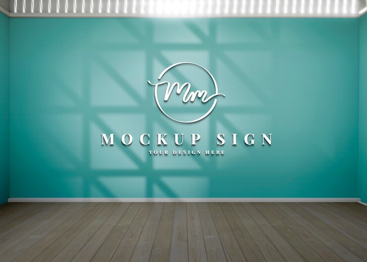 PSD zakelijk bord minimale kamer mockup