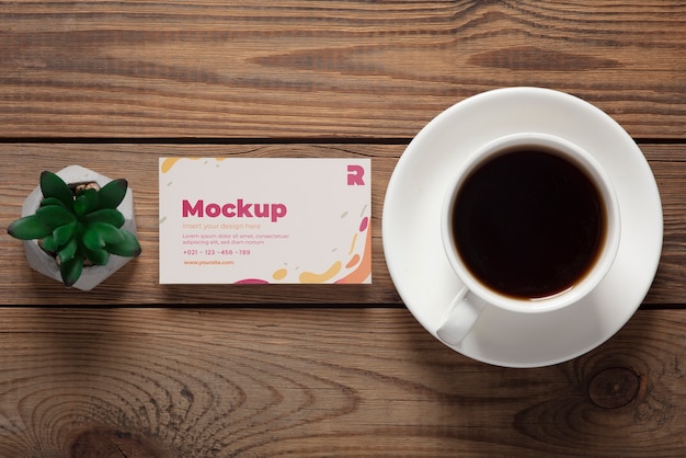 Zakelijk koffie mockup ontwerp