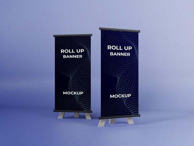 Zakelijk roll-up banner mockup ontwerp psd