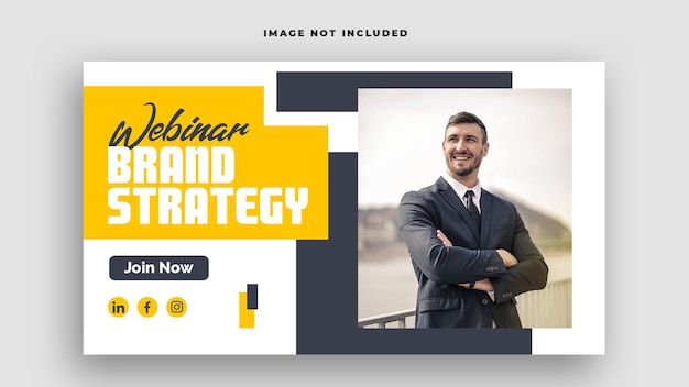 zakelijk webinar voor marketing van YouTube-thumbnail of webbannersjabloon