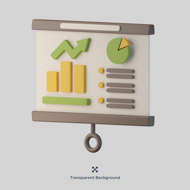 Zakelijke analyse 3d pictogram illustratie