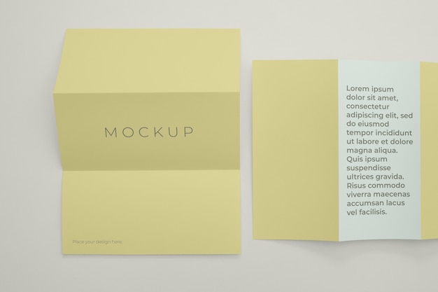 Zakelijke brochure mock-up ontwerp