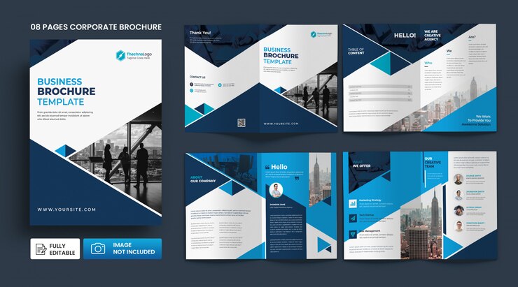 PSD zakelijke brochure profielpagina's