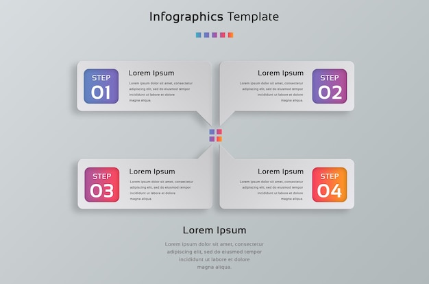 Zakelijke infographics sjabloon